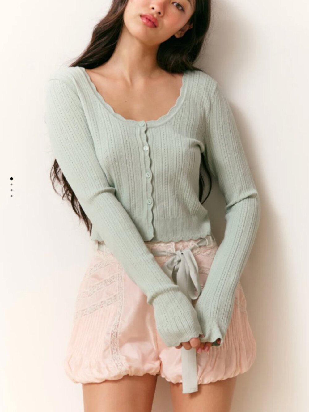 LoveShackFancy Ivania Silk Bubble Shorts ~ French Rose $345